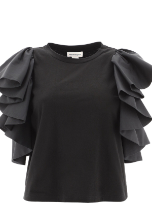 Alexander Mcqueen Ruffled Sleeve Top