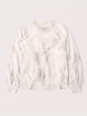 Puff Sleeve Logo Sweatshirt