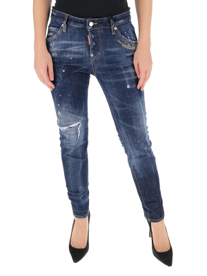 Dsquared2 Distressed Slim-leg Jeans