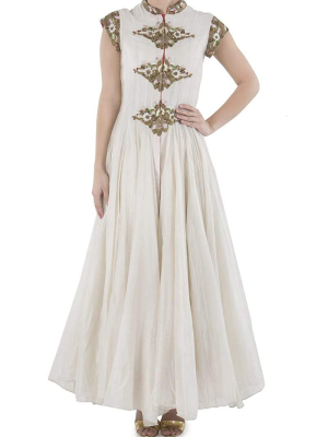 Floor-length Embroidered Dress