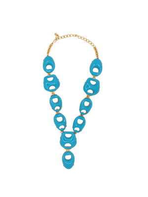 Turquoise Open Link Drop Necklace