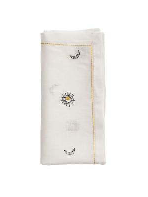 Kim Seybert Bohemia Napkin - Set Of 4 - Yellow & White