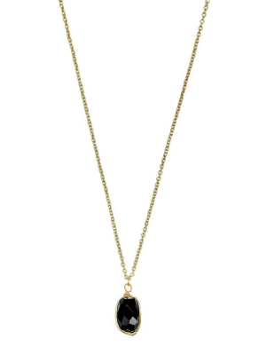 Black Quartz Pendant Necklace