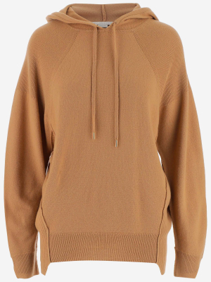 Stella Mccartney Step-hem Knitted Hoodie