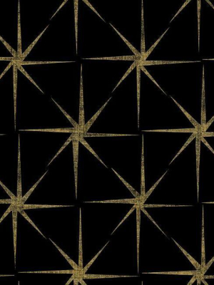 Evening Star Wallpaper In Black From The Grandmillennial Collection By York Wallcoverings