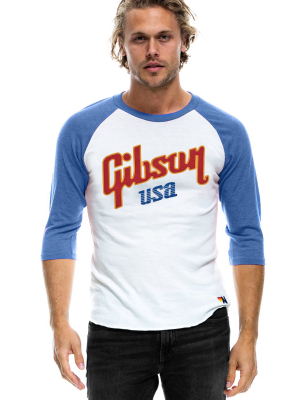 Gibson Baseball Tee - Vintage Royal // White