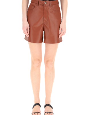 Nanushka Leana Leather Shorts