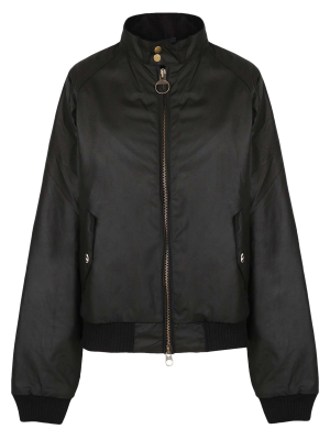 Barbour X Steve Mcqueen Logo Embroidered Zip-up Jacket