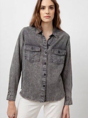 Henry Shirt - Black Acid Wash