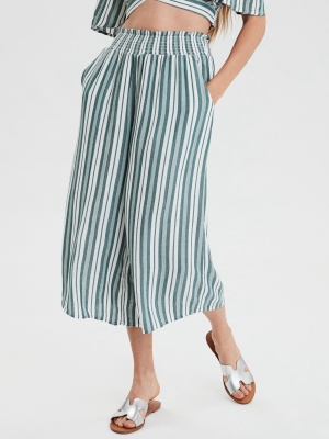 Ae High-waisted Striped Culotte