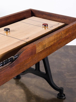 District Eight Shuffleboard Gaming Table - Burnt Umber