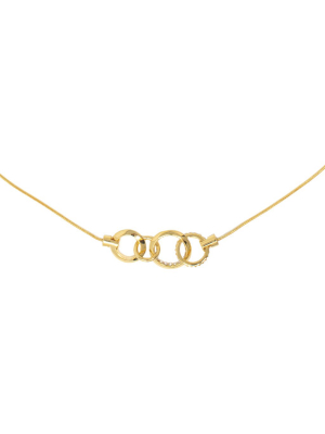 Essential Pave Circle Link Necklace