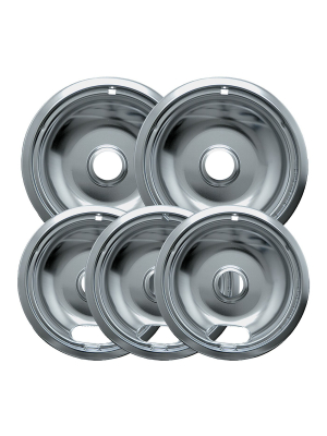 Range Kleen 5pc Drip Pans - Chrome