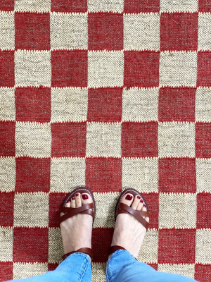 The Forsyth Checkerboard Rug - Chili Pepper