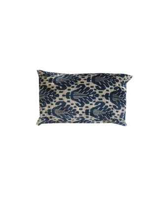 Velvet Pillow | Blue/white