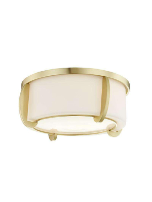 Talon 2 Light Small Flush Mount Aged Brass