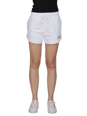 Msgm Logo Print Drawstring Track Shorts