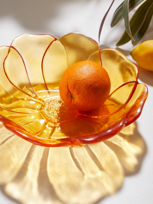 Resin Flower Serving Dish