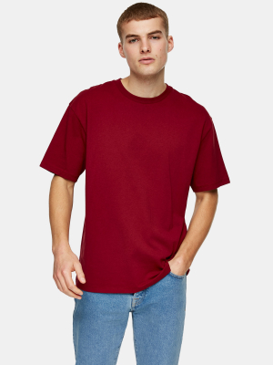 Deep Red Oversized T-shirt