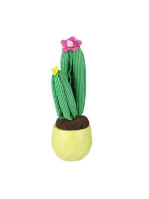 Northlight 10.5" Plush Dual Cactus Artificial Potted Plant Table Top Decoration - Green/yellow