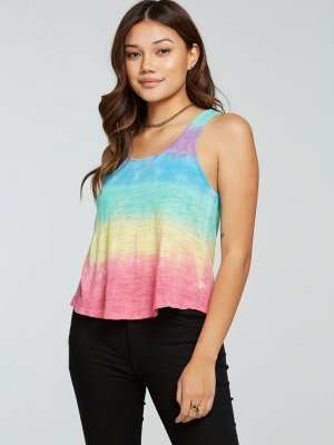 Slub Jersey Flouncy Racerback Tank