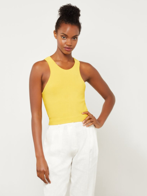 Fitted Racerback Cropped Tank Top