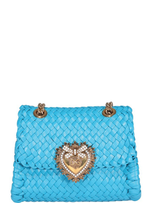 Dolce & Gabbana Devotion Woven Small Shoulder Bag