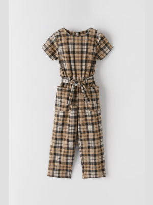 Plaid Jumpsuit