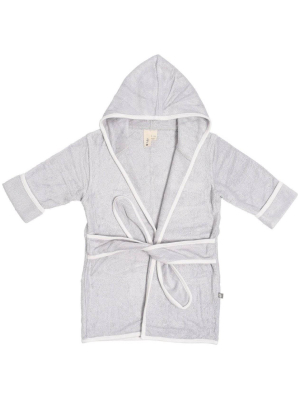 Toddler Bath Robe In Storm With Cloud Trim