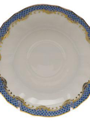 Fish Scale Canton Tea Saucer, Blue