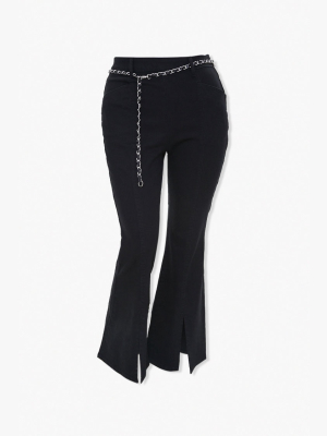 Plus Size Split Flare Jeans