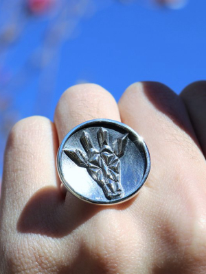 Geometric Giraffe Ring