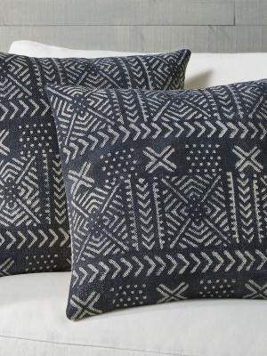 Azra Mud Cloth Pillows 20", Set Of 2