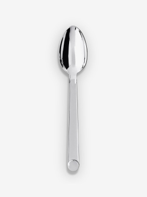 Normandie Serving Spoon In Silver Plate By Puiforcat