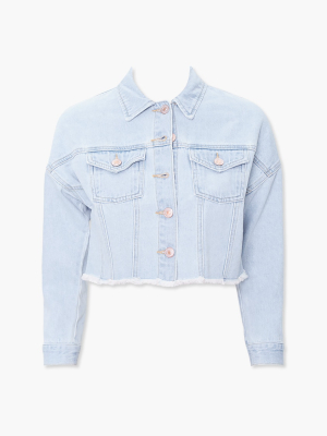 Girls Frayed Denim Jacket (kids)