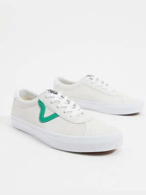 Vans Sport Suede Sneakers In Cream/green