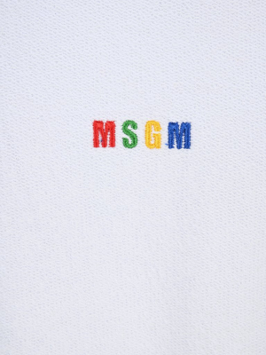 Msgm Logo Embroidered Sweatshirt