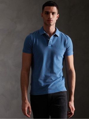 Organic Cotton Vintage Destroyed Pique Polo Shirt