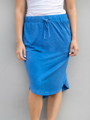 Solid Weekend Skirt - Blue - S-3x