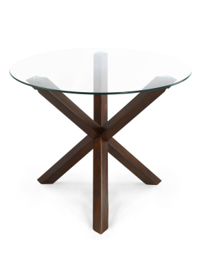 37.4" Wilford Round Dining Table - Poly & Bark