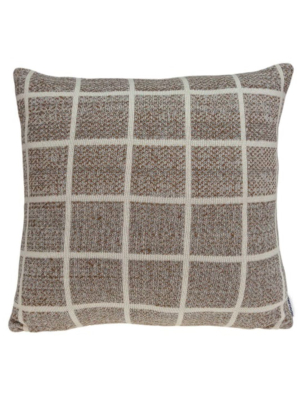 Super Soft Square Design Tan Accent Pillow Cover