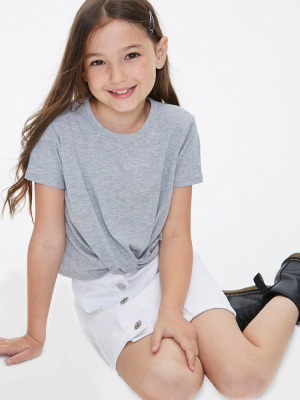 Girls Knotted Ribbed Tee (kids)