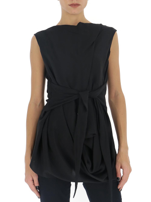 Rick Owens Draped Tie-waist Top