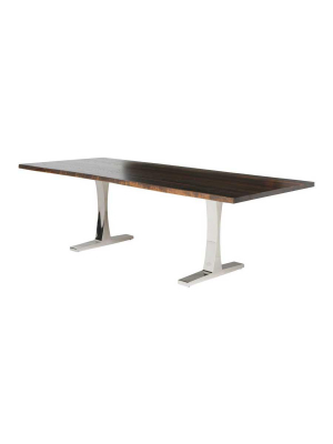 Toulouse Seared Wood Dining Table