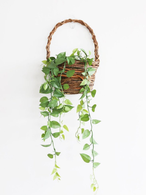 Artificial Plants Hanging Philodendron Bush - 49.5"