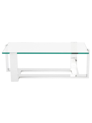 Flynn Clear Glass Coffee Table