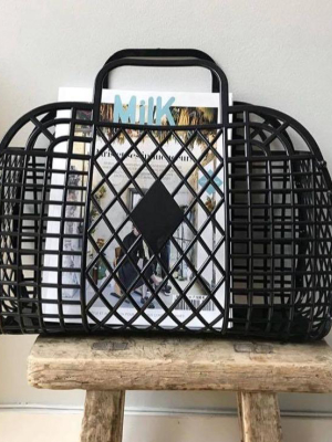 Retro Basket - Large Black