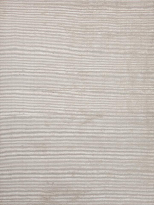 Basis Handmade Solid White Area Rug