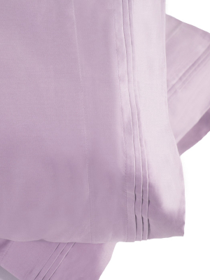 Blue Nile Mills Solid 650-thread Count Pillowcase Set, King, Wisteria