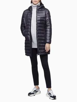 Packable Reversible Sherpa Hooded Puffer Coat